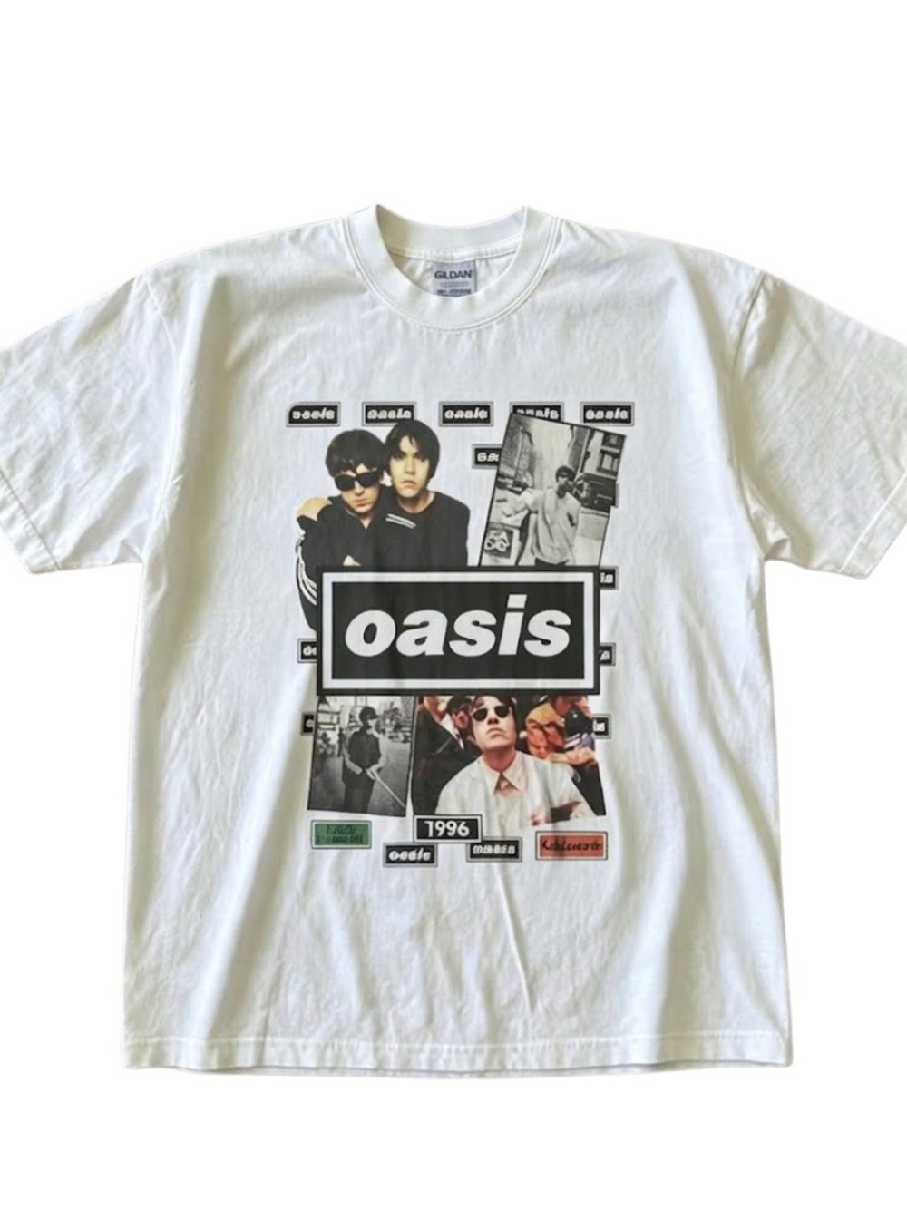 Gildan Oasis White Graphic T-Shirt